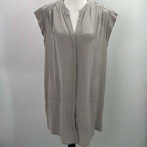 UEC BCBG Maxazria gray sleeveless mini shirt dress small